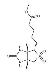 5-((3aS)-2,5,5-trioxo-(3ar,6ac)-hexahydro-5λ6-thieno[3,4-d]imidazol-4t-yl)-valeric acid methyl ester Structure
