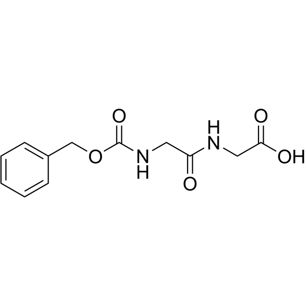 N-苄氧羰基-甘氨酰甘氨酸结构式