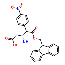 (R)-N-芴甲氧羰基-3-氨基-4-(4-硝基苯基)丁酸结构式
