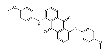 1,5-bis(4-methoxyanilino)anthracene-9,10-dione结构式