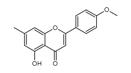 5-Hydroxy-4'-methoxy-7-methylflavone结构式