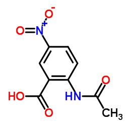 2-(乙酰氨基)-5-硝基苯甲酸结构式