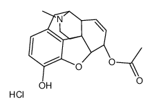 (5α,6α)-3-Hydroxy-17-methyl-7,8-didehydro-4,5-epoxymorphinan-6-yl acetate hydrochloride (1:1)结构式