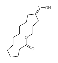 Oxacyclohexadecane-2,13-dione,13-oxime Structure