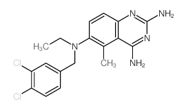 2,4,6-Quinazolinetriamine, N(6)-[(3, 4-dichlorophenyl)methyl]-N(6)-ethyl-5-methyl-结构式