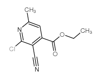 乙基2-氯-3-氰-6-甲基吡啶-4-羧化物结构式