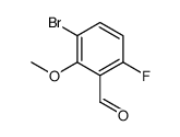 3-bromo-6-fluoro-2-methoxybenzaldehyde structure