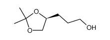 (S)-3-(2,2-二甲基-1,3-二氧戊环-4-基)丙-1-醇结构式