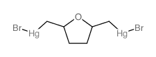 bromo-[[5-(bromomercuriomethyl)oxolan-2-yl]methyl]mercury Structure
