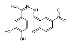 3,4-dihydroxy-N'-[(E)-(3-nitro-6-oxocyclohexa-2,4-dien-1-ylidene)methyl]benzohydrazide Structure