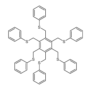 1,2,3,4,5,6-hexakis(phenylsulfanylmethyl)benzene结构式