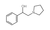 1-苯基-2-(吡咯烷-1-基)乙-1-醇结构式