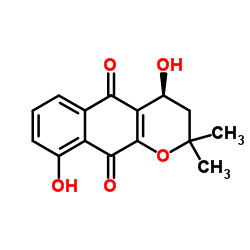 4,9-Dihydroxy-α-lapachone structure