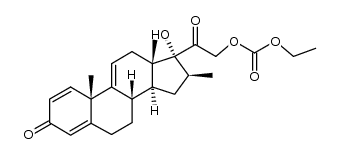 17-hydroxy-16beta-methylpregna-1,4,9(11)-triene-3,20-dione 21-(ethylcarbonate)结构式