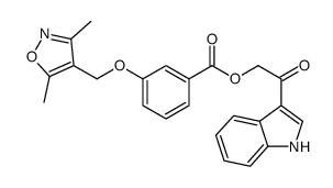 [2-(1H-indol-3-yl)-2-oxoethyl] 3-[(3,5-dimethyl-1,2-oxazol-4-yl)methoxy]benzoate Structure