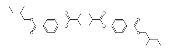 Cyclohexane-1,4-dicarboxylic acid bis-[4-(2-methyl-butoxycarbonyl)-phenyl] ester Structure