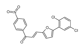 (E)-3-[5-(2,5-dichlorophenyl)furan-2-yl]-1-(4-nitrophenyl)prop-2-en-1-one结构式