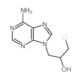 1-(6-aminopurin-9-yl)-3-chloro-propan-2-ol结构式