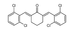 2,6-bis(2,6-dichlorobenzylidene)cyclohexan-1-one Structure