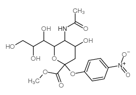 5-乙酰氨基-4-羟基-2-(4-硝基-苯氧基)-6-(1,2,3-三羟基-丙基)-四氢-吡喃-2-甲酸甲酯结构式
