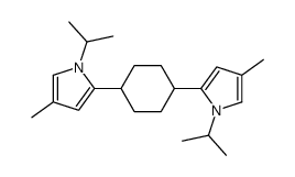4-methyl-2-[4-(4-methyl-1-propan-2-ylpyrrol-2-yl)cyclohexyl]-1-propan-2-ylpyrrole结构式