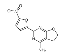 2-(5-nitrofuran-2-yl)-5,6-dihydrofuro[2,3-d]pyrimidin-4-amine结构式