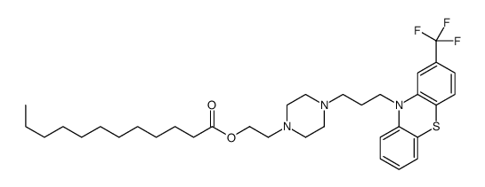 2-[4-[3-[2-(trifluoromethyl)phenothiazin-10-yl]propyl]piperazin-1-yl]ethyl dodecanoate结构式