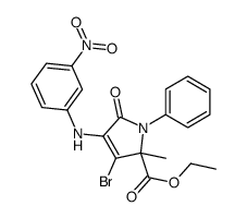 ethyl 3-bromo-2-methyl-4-(3-nitroanilino)-5-oxo-1-phenylpyrrole-2-carboxylate结构式