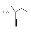 (3S)-3-methylpent-1-yn-3-amine结构式