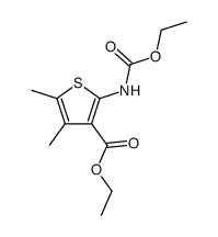 ethyl 4,5-dimethyl-2-ethoxycarbonylaminothiophene-3-carboxylate结构式