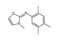 3-methyl-N-(2,4,5-trimethylphenyl)-1,3-thiazol-2-imine Structure