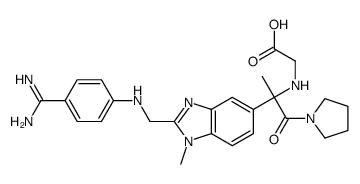 N-[(1R)-1-[2-[[(4-甲脒基苯基)氨基]甲基]-1-甲基-1H-苯并咪唑-5-基]-1-甲基-2-氧代-2-(1-吡咯烷基)乙基]甘氨酸结构式