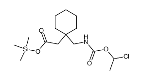 trimethylsilyl 2-(1-((((1-chloroethoxy)carbonyl)amino)methyl)cyclohexyl)acetate Structure
