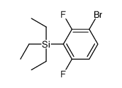 (3-bromo-2,6-difluorophenyl)-triethylsilane Structure