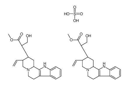 methyl (2R)-2-[(2S,3R,12bS)-3-ethenyl-1,2,3,4,6,7,12,12b-octahydroindolo[2,3-a]quinolizin-2-yl]-3-hydroxypropanoate,sulfuric acid结构式