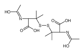 (2R)-2-acetamido-3-[[(1R)-1-acetamido-1-carboxy-2-methylpropan-2-yl]disulfanyl]-3-methylbutanoic acid Structure
