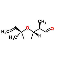 2-(5-Methyl-5-vinyltetrahydro-2-furanyl)propanal Structure