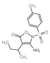 3-amino-4-butan-2-yl-2-(4-methylphenyl)sulfonyl-1,2-oxazol-5-one结构式