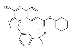 cyclohexyl 4-[[5-[3-(trifluoromethyl)phenyl]furan-2-carbonyl]amino]benzoate结构式