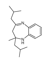 2-methyl-2,4-bis(2-methylpropyl)-1,3-dihydro-1,5-benzodiazepine结构式