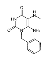 6-氨基-1-苄基-5-甲基氨基尿嘧啶结构式