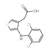 4-(2,6-Dichloroanilino)-3-thiopheneacetic acid结构式