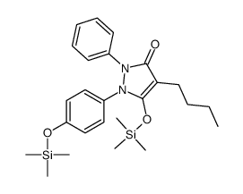 4-Butyl-2-phenyl-5-[(trimethylsilyl)oxy]-1-[4-[(trimethylsilyl)oxy]phenyl]-1H-pyrazol-3(2H)-one结构式