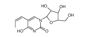 5-(1-propenyl)-1-arabinofuranosyluracil结构式