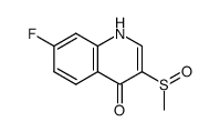 7-fluoro-3-methylsulfinyl-4-quinolone结构式