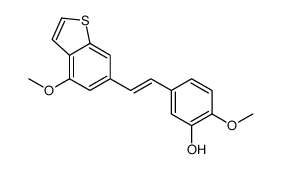 2-methoxy-5-[2-(4-methoxy-1-benzothiophen-6-yl)ethenyl]phenol Structure