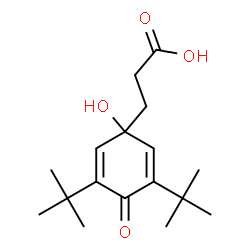 3-(3,5-二叔丁基-1-羟基-4-氧代环己-2,5-二烯-1-基)丙酸结构式
