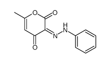 6-methyl-3-(phenylhydrazinylidene)pyran-2,4-dione结构式