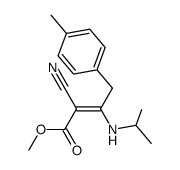 methyl 2-cyano-3-(isopropylamino)-4-(p-methylphenyl)-but-2-enoate结构式