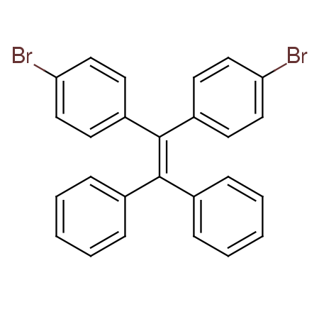 4,4'-(2,2-二苯乙烯-1,1-二基)双(溴苯)结构式